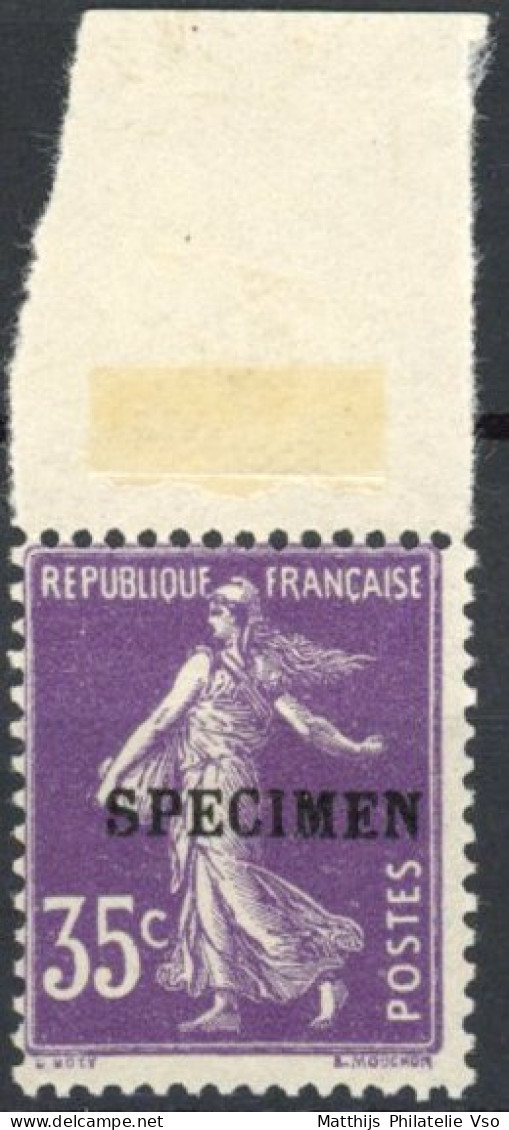 [** SUP] N° 142-CI 2, 35c Violet Foncé - Avec Specimen - Cote: 80€ - Lehrkurse