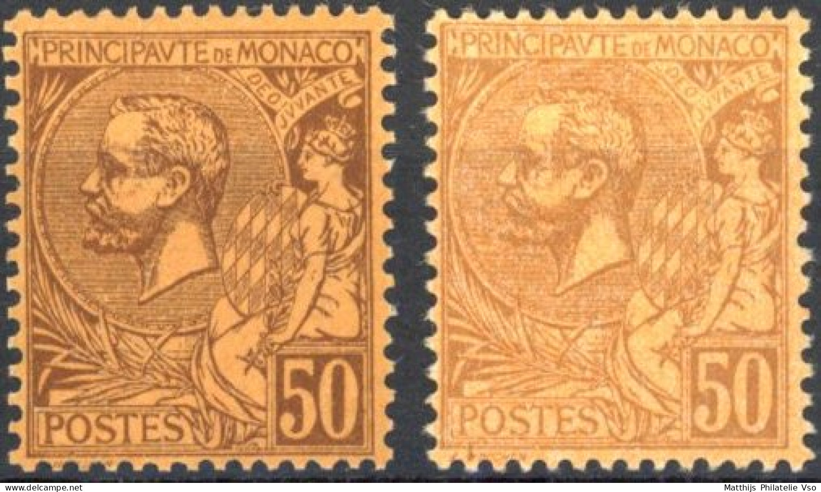 [* SUP] N° 18+18a, 50c Lilas-brun - Les 2 Nuances De Papiers - Cote: 23€ - Unused Stamps