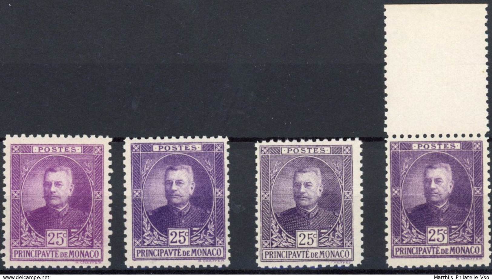 [** SUP] N° 68+68b+68c+68d, 25c Violet - Nuances Et Types - Cote: 18€ - Unused Stamps