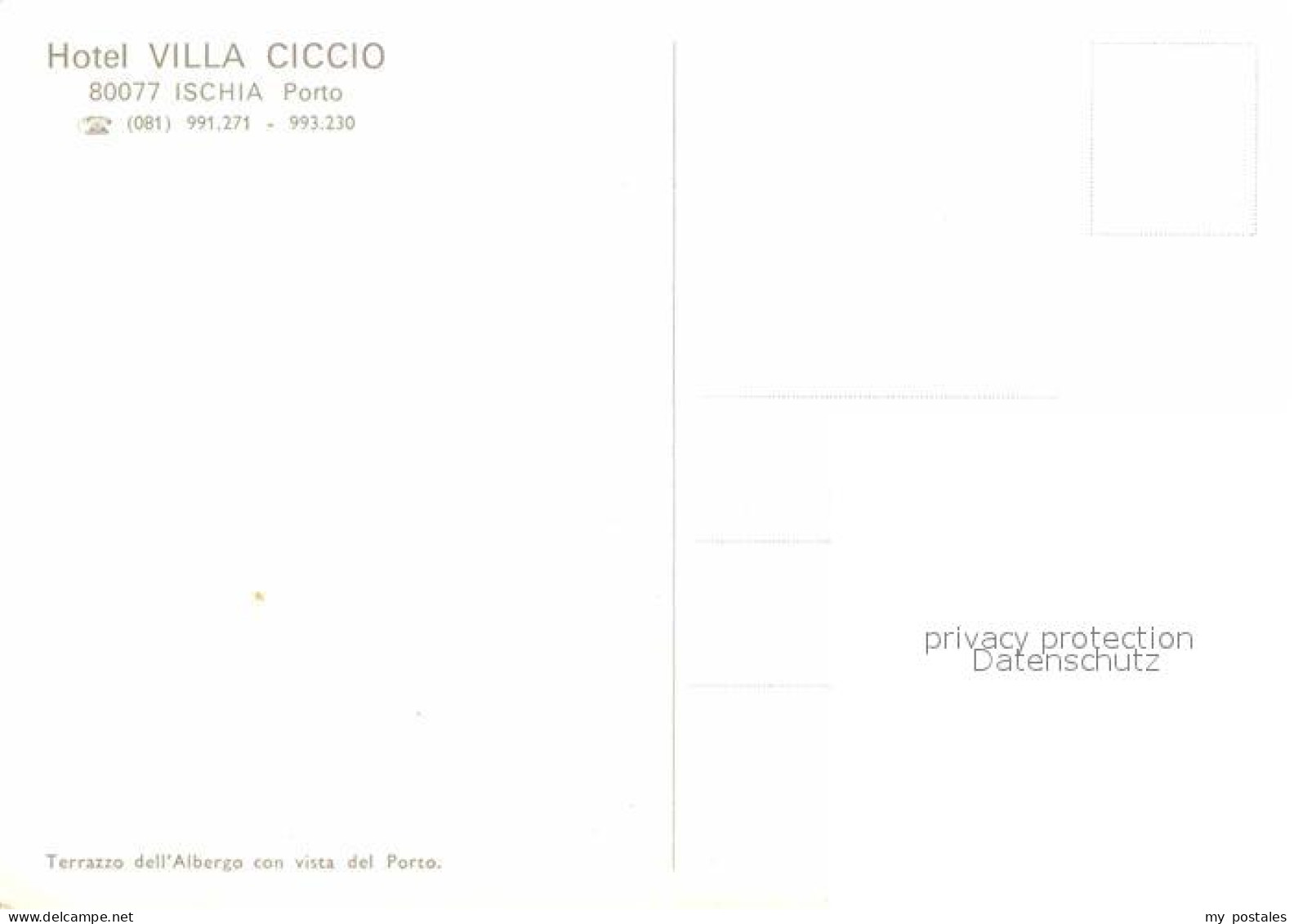 72693491 Ischia Hotel Villa Ciccio Ischia - Autres & Non Classés