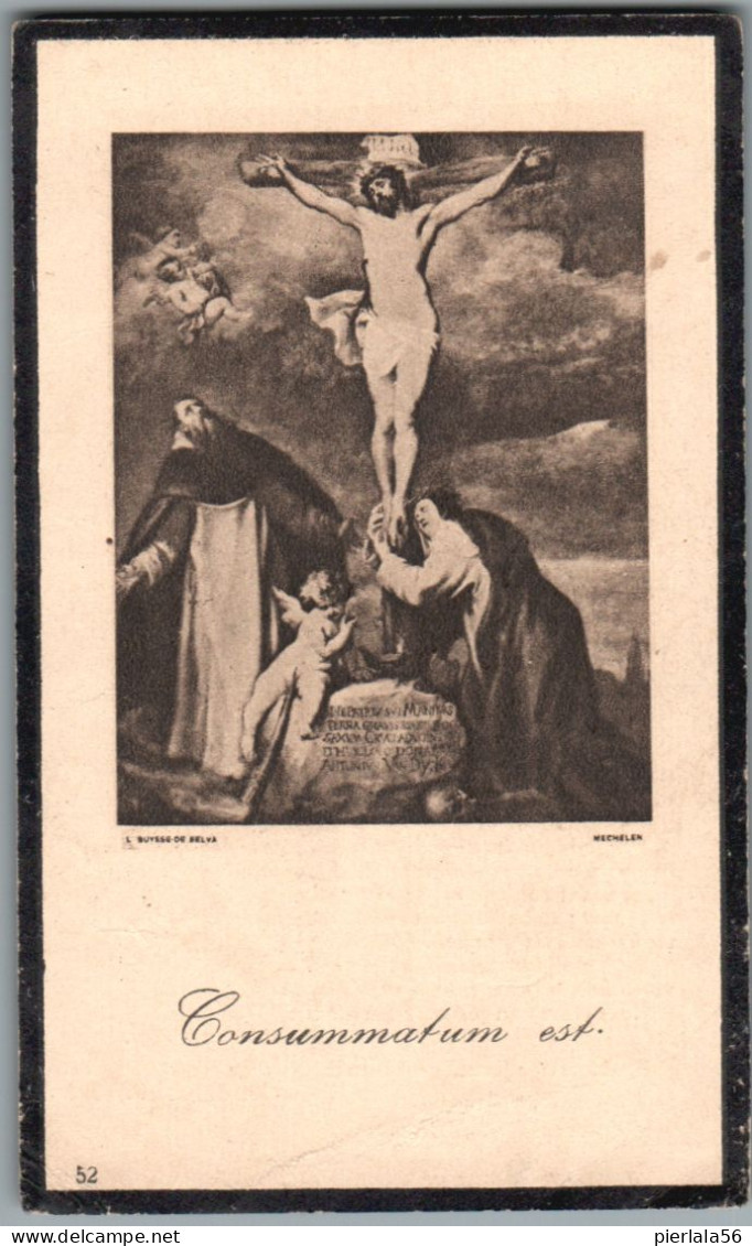 Bidprentje Emblehem - Govaerts Ludovicus Gummarus (1845-1933) - Images Religieuses