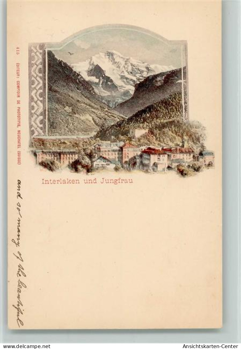 12076809 - Interlaken Und Jungfrau  Ca 1898 AK - Sonstige & Ohne Zuordnung