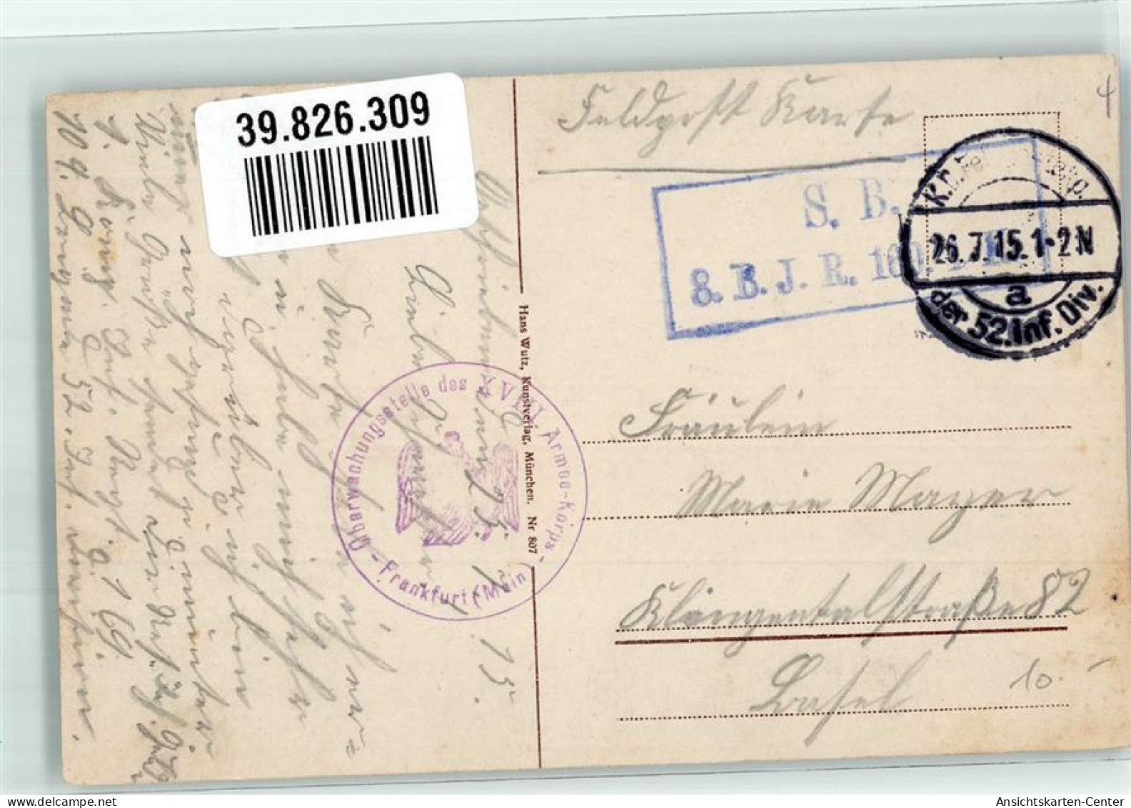 39826309 - Munitionskolonne Vor Dem Ausmarsch Flugzeug Feldpost Ueberwachungsstelle - Guerre 1914-18