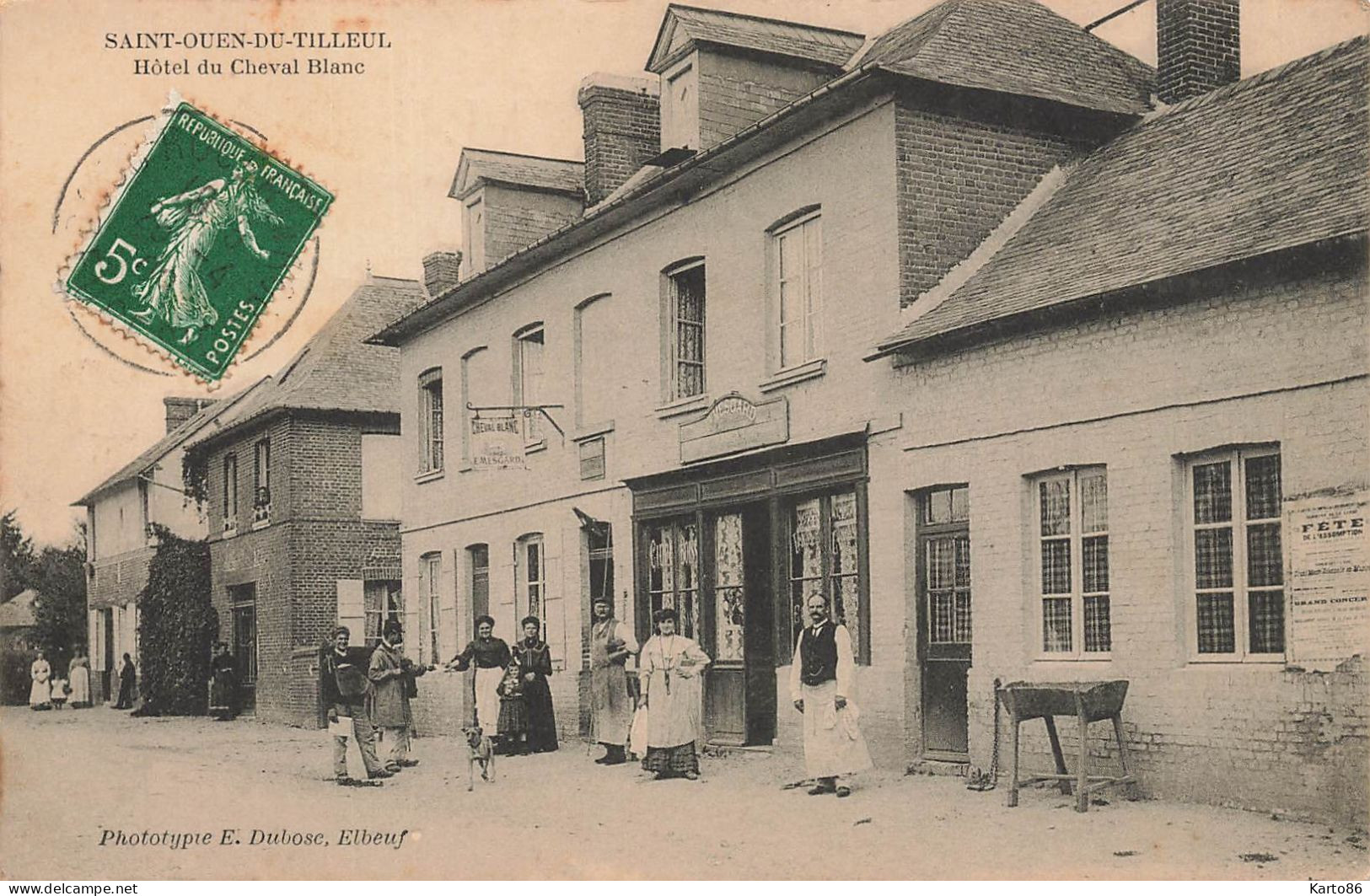 St Ouen Du Tilleul * Hôtel Du Cheval Blanc * Commerce Villageois - Autres & Non Classés