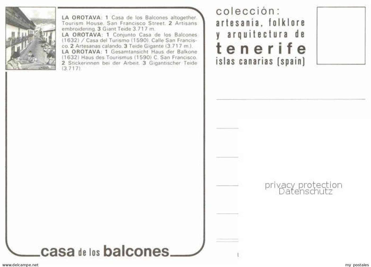 72693388 Orotava Tenerife Casa Los Balcones 1632 Puerto Cruz Teide Stickerinnen  - Andere & Zonder Classificatie