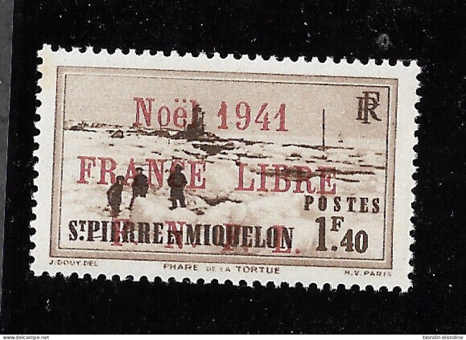 SPM MIQUELON YT 223A MVLH/VF..Rarement Vu Seulement 1550 Ex Imprimé... 100 % Authentique - Unused Stamps