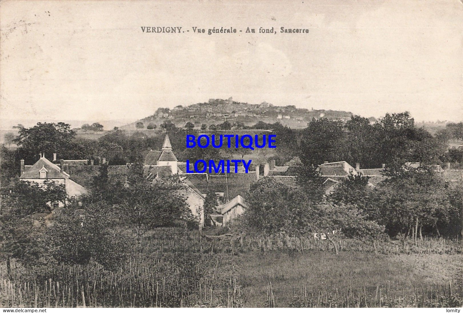18 Verdigny Vue Générale , Au Fond Sancerre CPA - Other & Unclassified