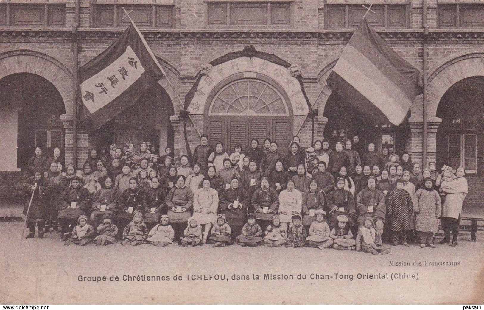 Groupe De Chrétiennes De TCHEFOU, Dans La Mission Du Chan-Tong Oriental Chine Missions Catholiques Catholic China - China