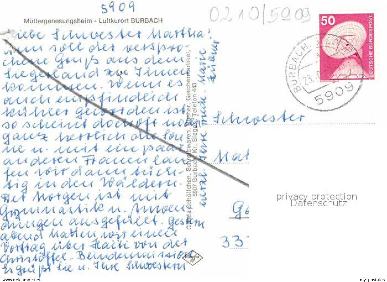 72693153 Burbach Eifel Muettergenesungsheim  Burbach Eifel - Other & Unclassified