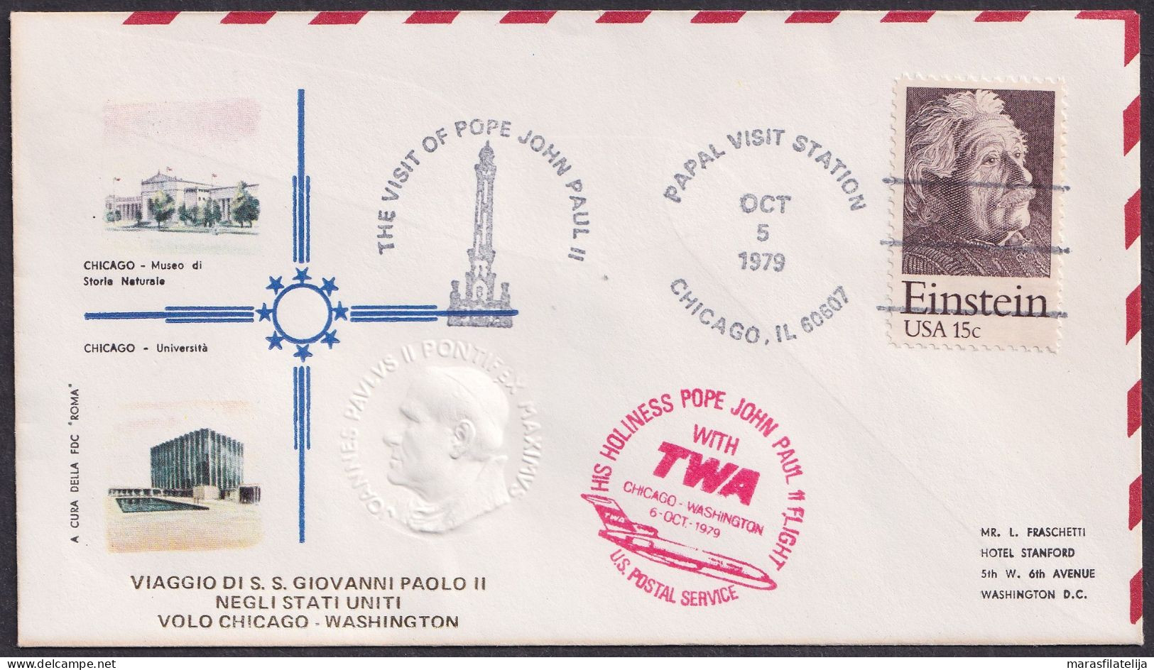 Vatican USA 1979, Pope Paul John II Visit - Chicago, Special Cover - Sonstige & Ohne Zuordnung