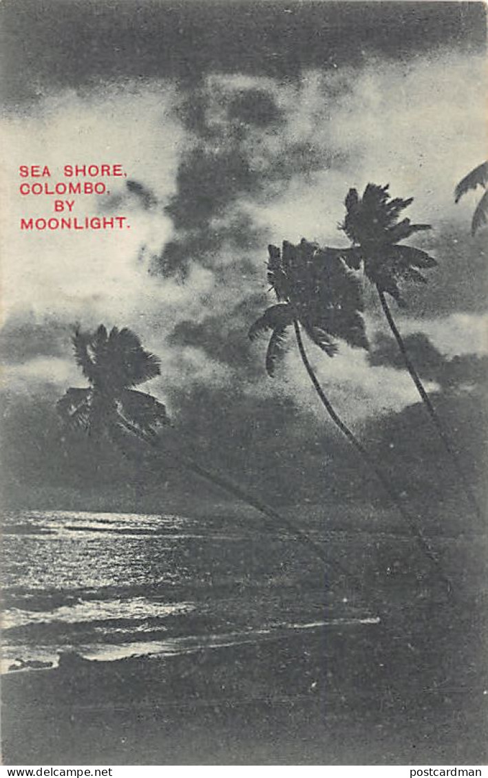 Sri Lanka - COLOMBO - Sea Shore By Moonlight - Publ. Plâté & Co.  - Sri Lanka (Ceilán)