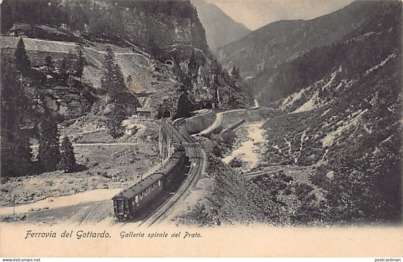 Svizzera - Ferrovia Del Gottardo (TI) Galleria Spirale Del Prato - Ed. E. Goetz 1802 - Sonstige & Ohne Zuordnung