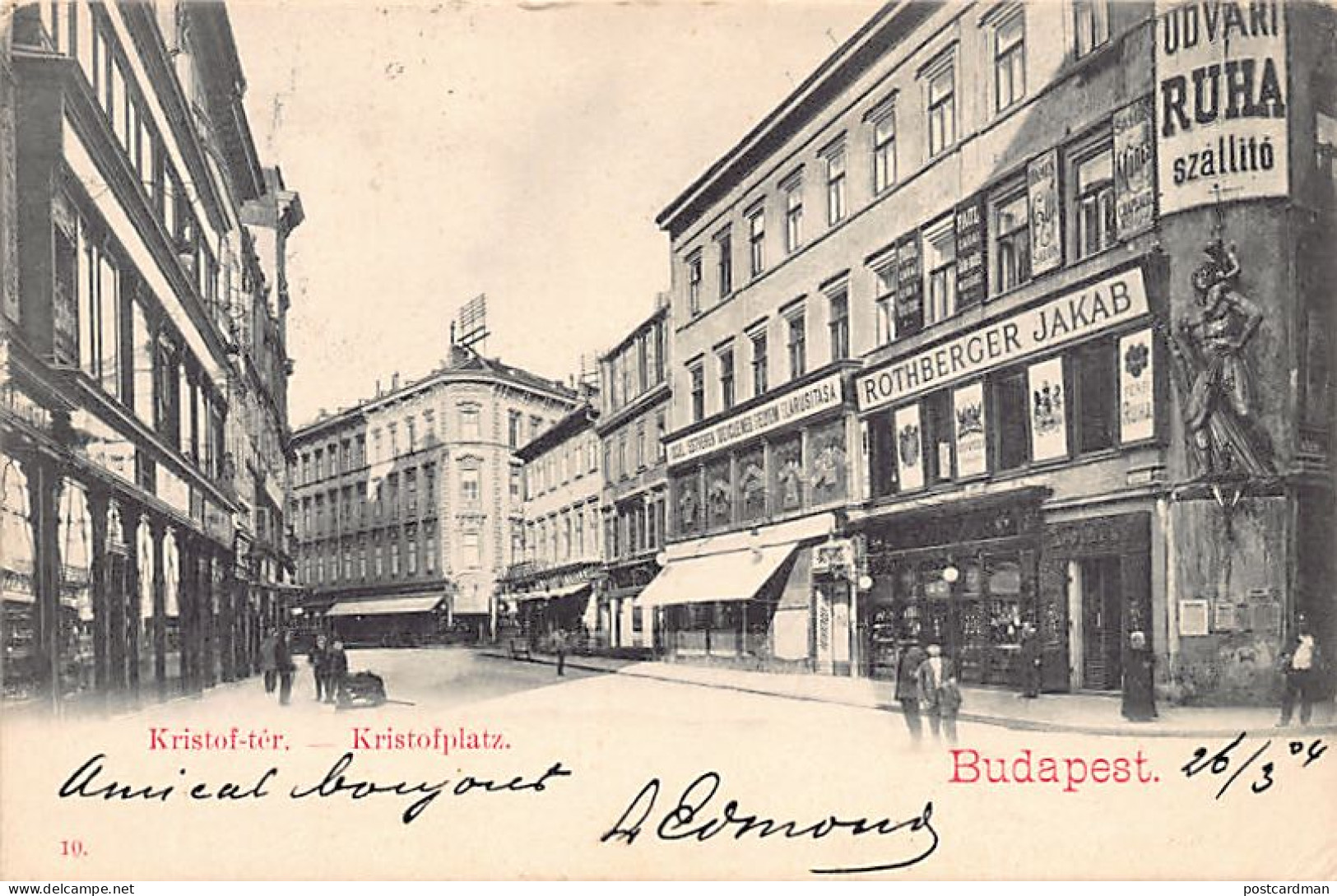 Hungary - BUDAPEST - Rothberger Jakab Shop - Kristof-tér. - Hungary