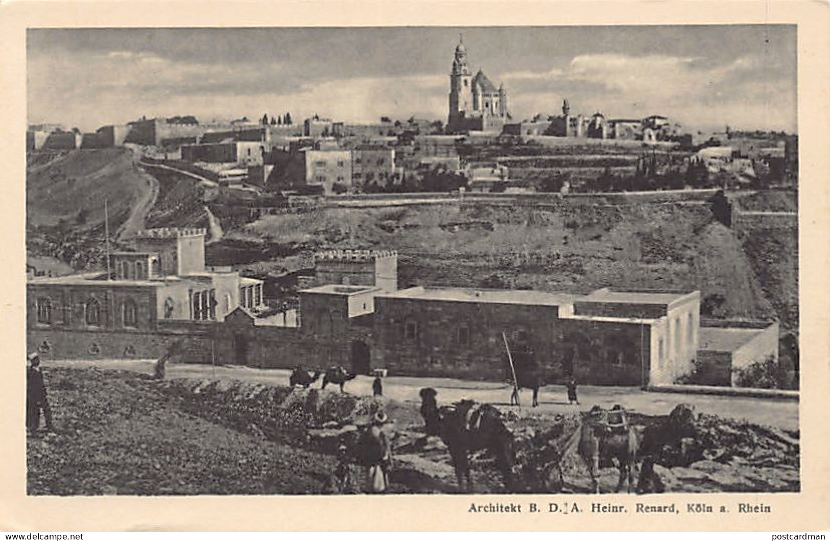 Israel - JERUSALEM - Abbey Of The Dormition - View From South-West - Publ. Abtei St. Joseph  - Israel