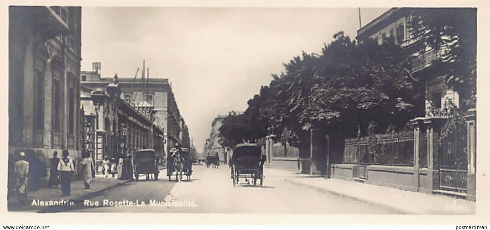 Egypt - ALEXANDRIA - Rosetta (Rashid) Street And Town-Hall - SMALL SIZE POSTCARD - Publ. Zakal 5 - Autres & Non Classés