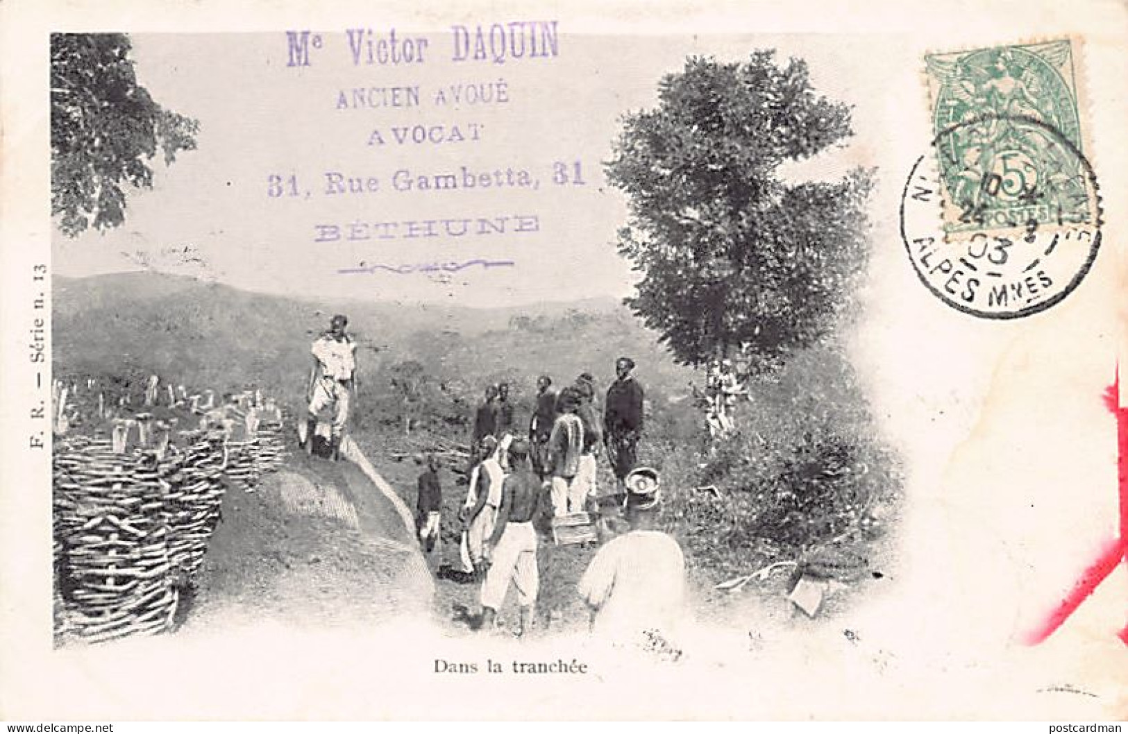 Sénégal - Tirailleurs Sénégalais - Dans La Tranchée - Ed. F.R. Série N. 13 - Senegal