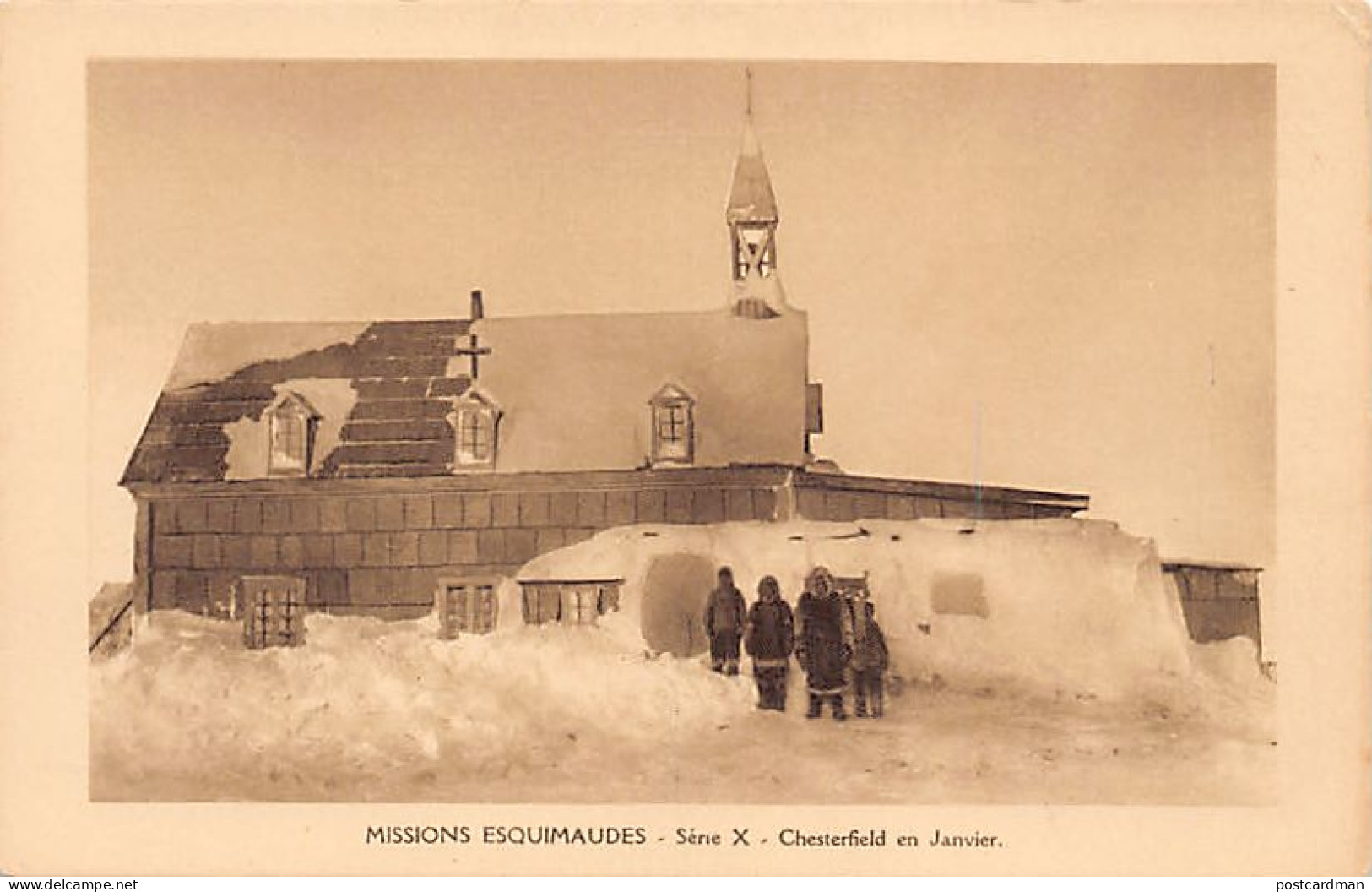 Canada - Chesterfield Inlet, Nunavut - The Church In January - Publ. Oblate Missionaries Of Mary Immaculate - Serie X - Nunavut