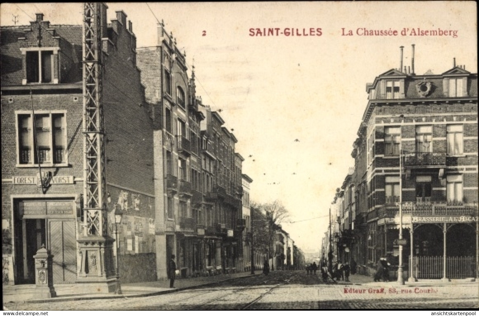 CPA Saint Gilles Sint Gillis Brüssel Brüssel, La Chaussee De Alsemberg - Brussels (City)