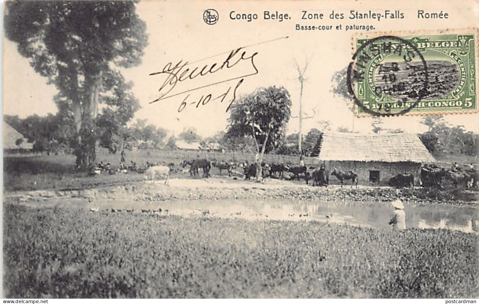 Congo Kinshasa - Zone Des Stanley-Falls - Romée - Basse-cour Et Paturage - Ed. Nels Collection Du Touring Club Série 14  - Belgian Congo
