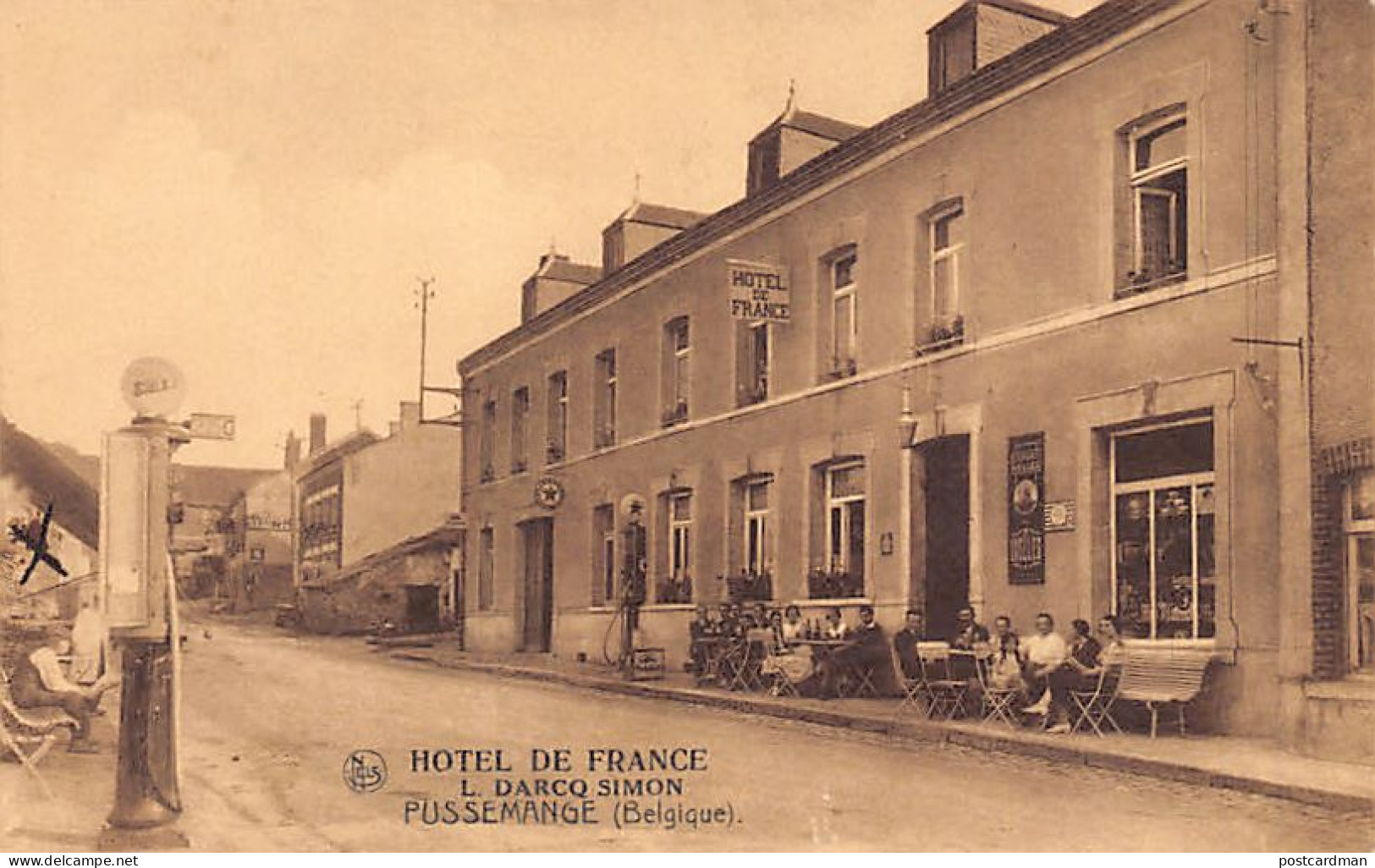 PUSSEMANGE (Namur) Hôtel De France - Pompe à Essence - Autres & Non Classés