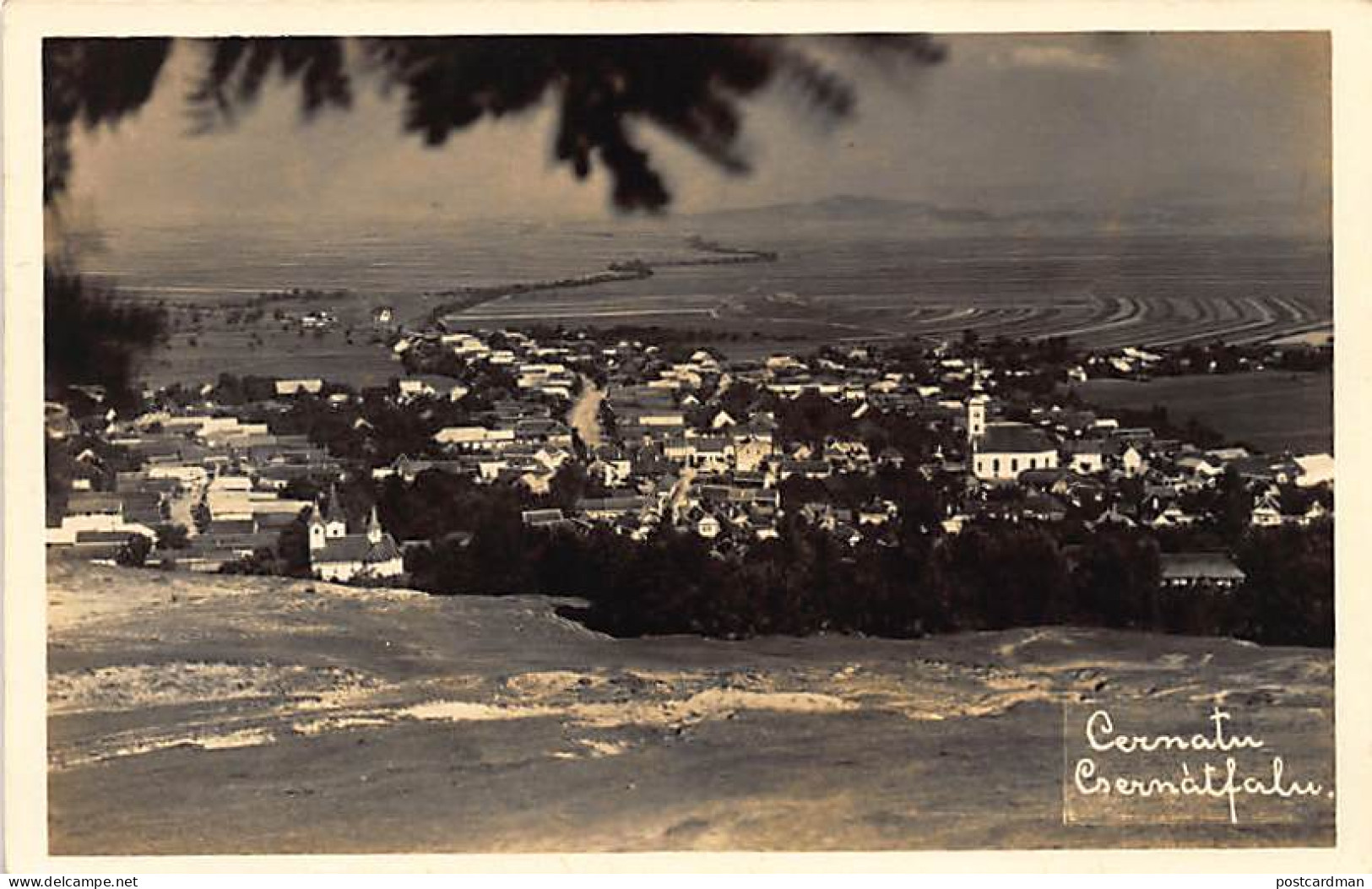 Romania - CERNATU - Bird's Eye View - REAL PHOTO (19 August 1931) - Rumänien