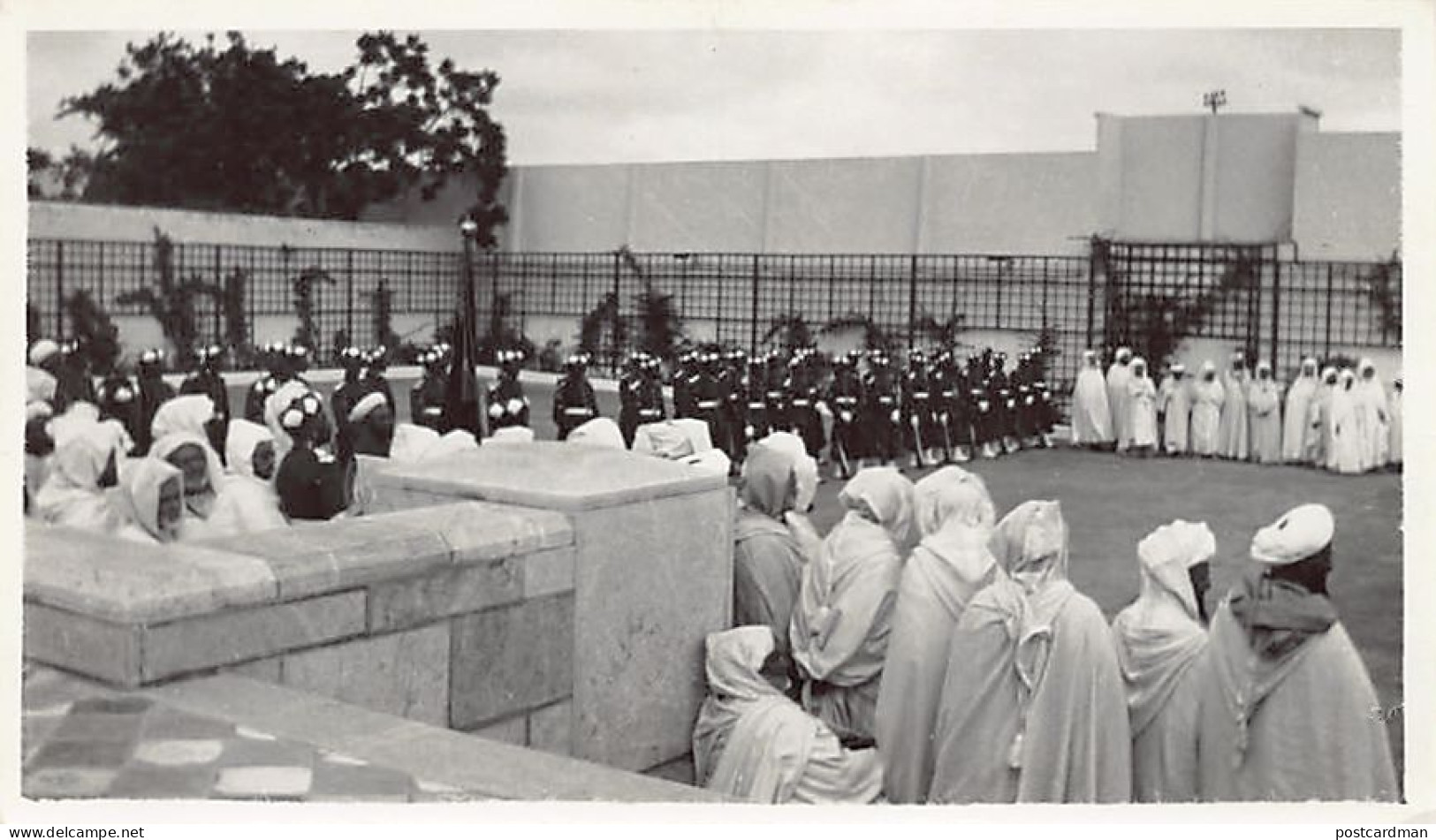 Maroc - CASABLANCA - Réception De S.M. Le Sultan Mohammed V En Mai 1934 - La Garde Noire Et Les Fonctionnaires Musulmans - Casablanca