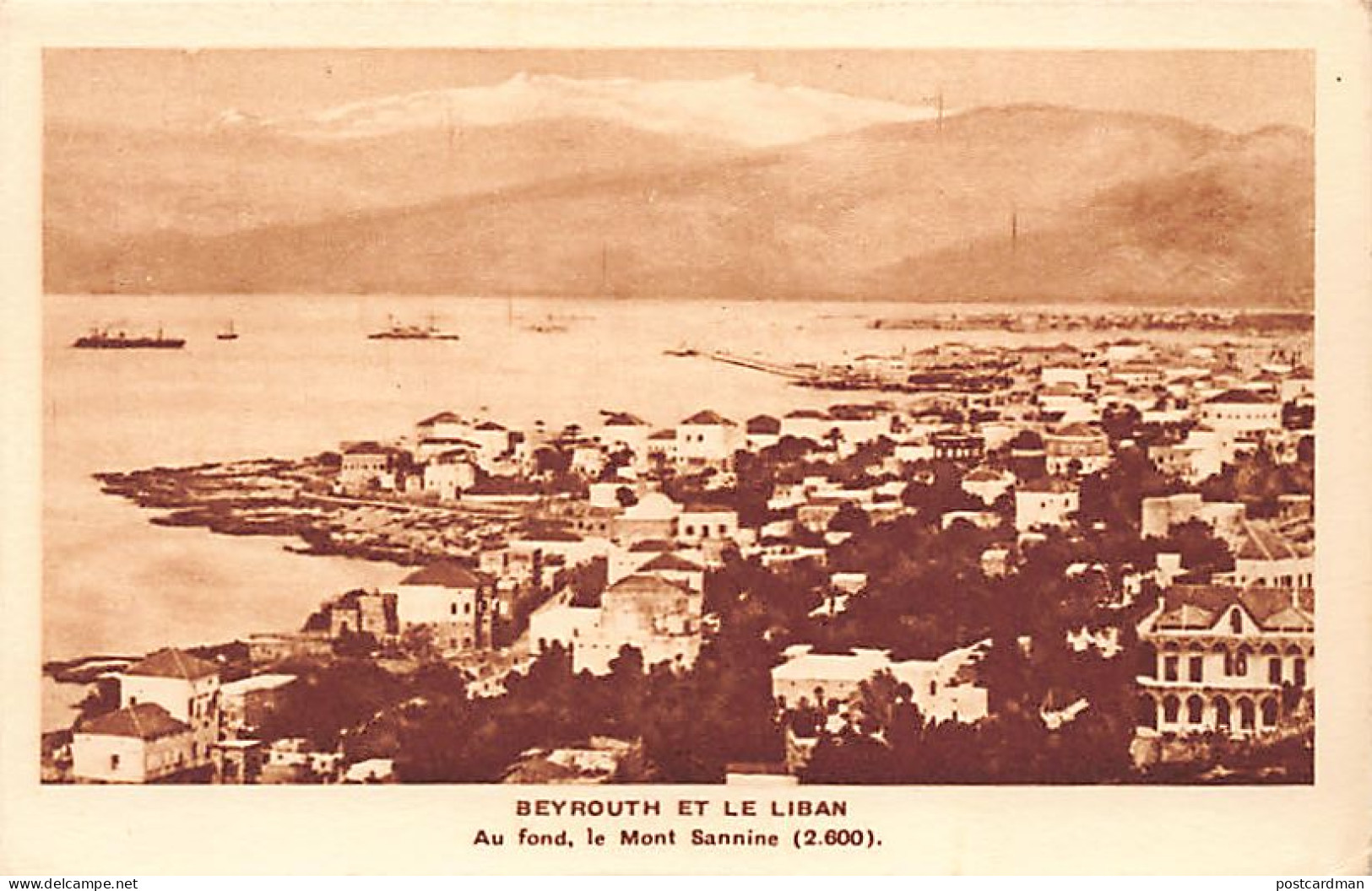 Liban - BEYROUTH - Au Fond Le Mont Sannine - Ed. Mission Des Jésuites Français En Syrie  - Libano