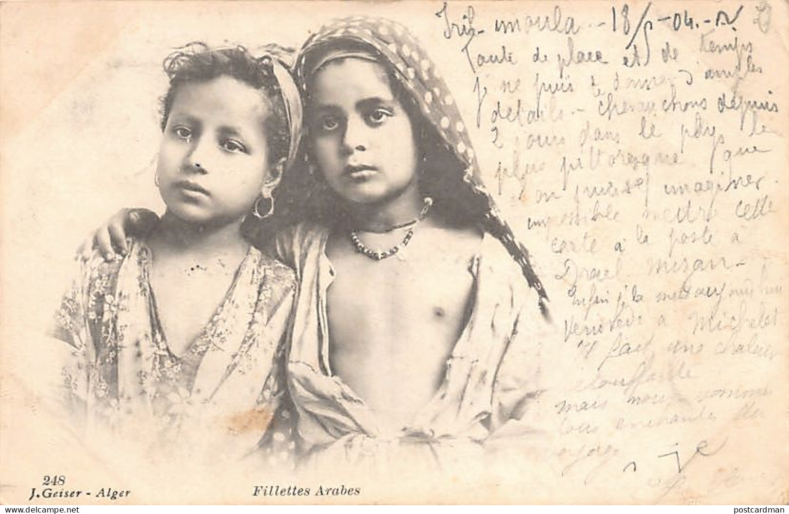 Algérie - Fillettes Arabes - Ed. J. Geiser 248 - Femmes