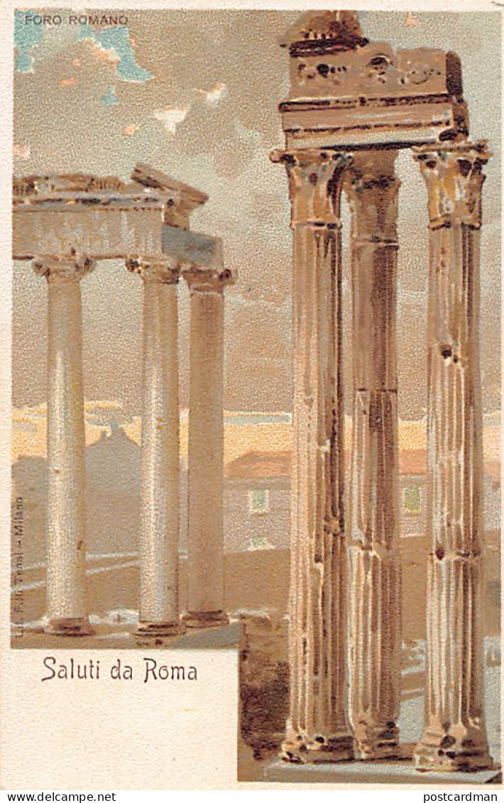 ROMA - Foro Romano - Litografia F.lli Tensi - Autres Monuments, édifices
