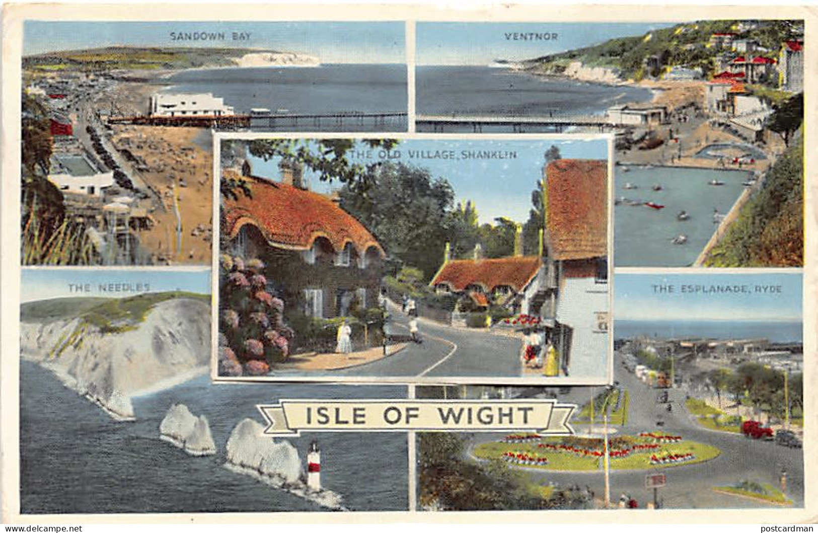 England - ISLE OF WHIGHT Souvenir Sachet Postcard - Autres & Non Classés