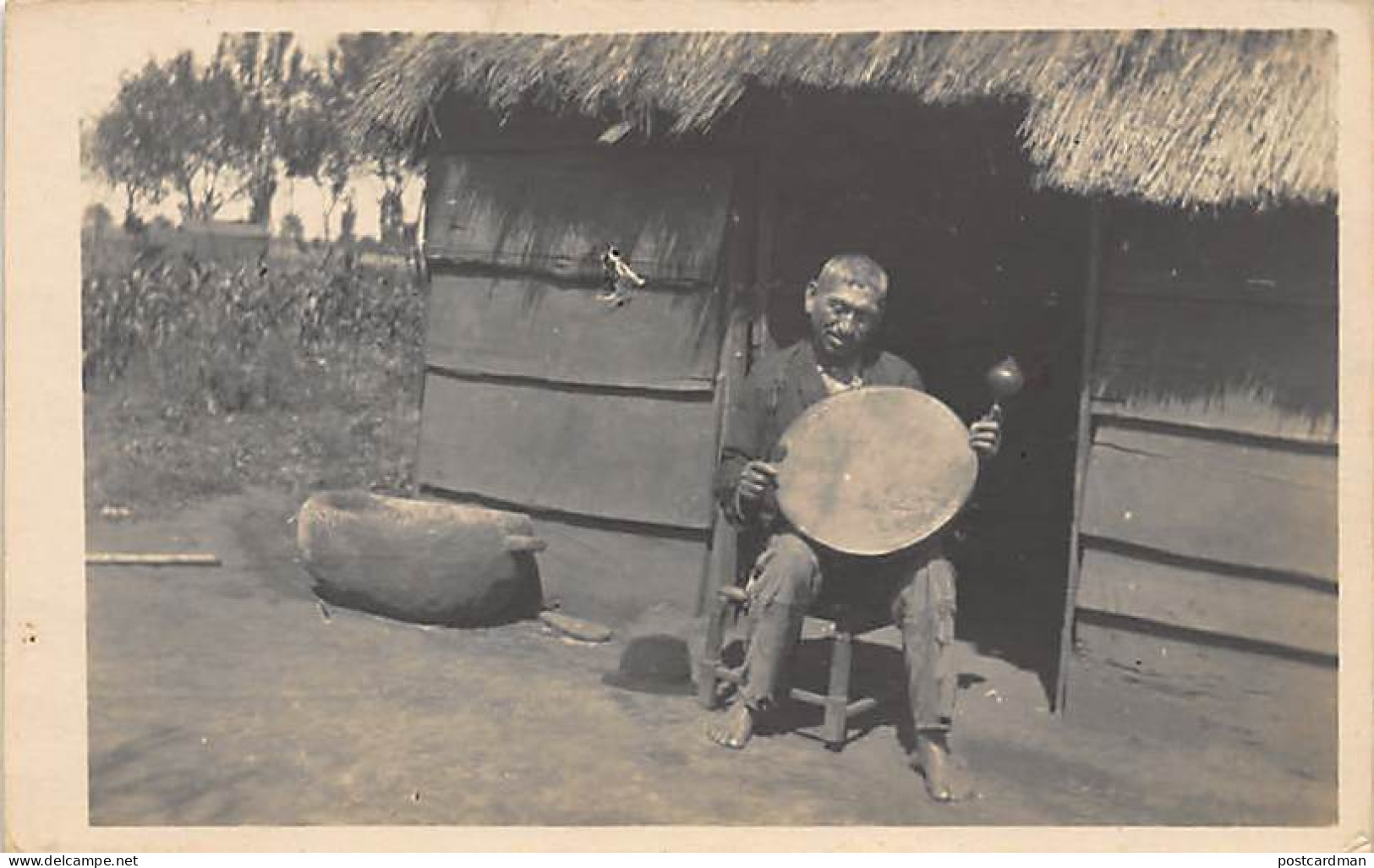 Chile - Indios Araucanos - Musico - REAL PHOTO - Ed. H. Frey. - Chile