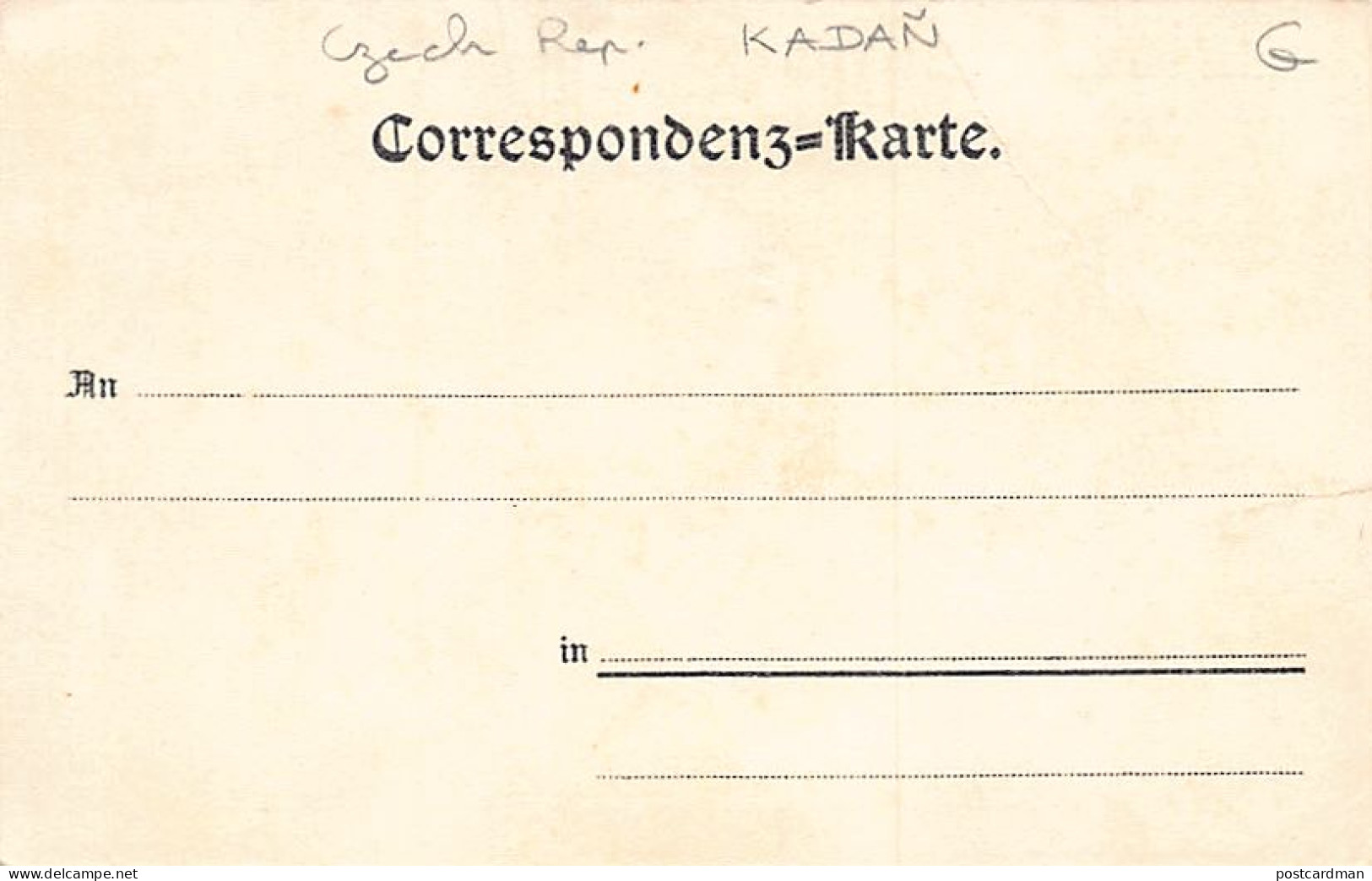 Česká Rep. - KADAŇ Kaaden - Zuckerfabrok - Tennis - Jahr 1904 - Czech Republic