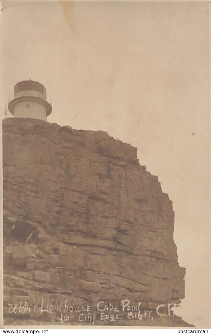 South Africa - CAPE POINT Upper Lighthouse From Cliff Edge - REAL PHOTO - Publ. Cape Times Ltd. - South Africa