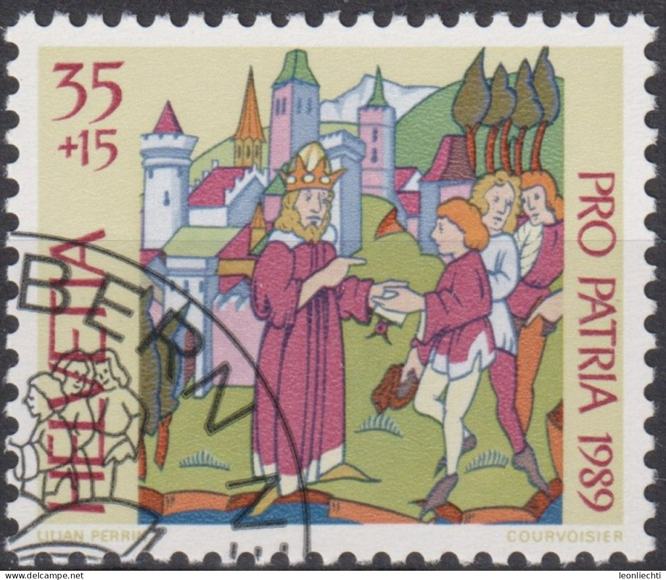 1989 Schweiz Pro Patria, Bilderchronik, Tschachtlan-Chronik 1470 ⵙ Zum:CH B223, Mi:CH 1393, Yt: CH 1319 - Used Stamps