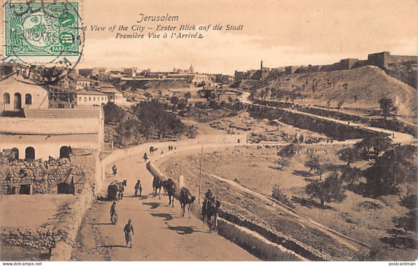 Israel - JERUSALEM - First View Of The City - Publ. Hermann Striemann  - Israele