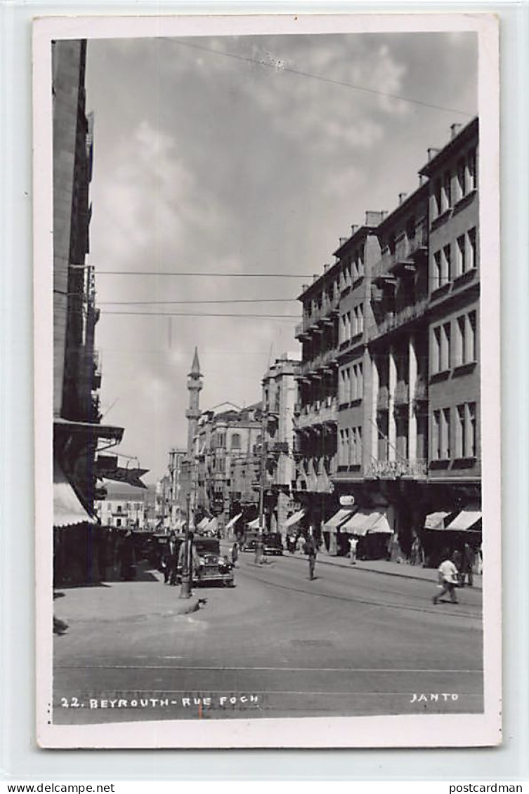 Liban - BEYROUTH - Rue Foch - CARTE PHOTO - Ed. Janto 22 - Libanon