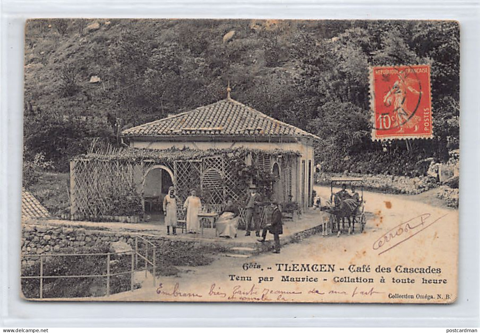 TLEMCEN - Café Des Cascades, Tenu Par Maurice - Ed. Oméga N.B. 6bis - Tlemcen