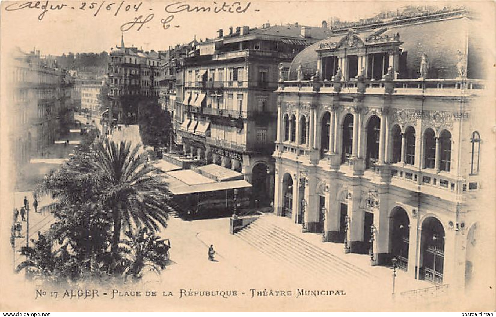 ALGER - Place De La République - Théâtre Municipal - Ed. A. Vollenweider 17 - Algerien