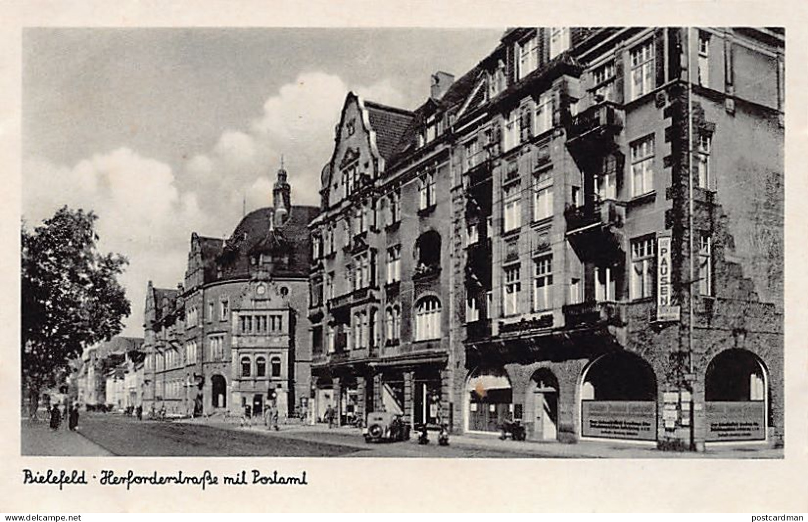 Bielefeld (NW) Herforderstrasse Mit Postamt Verlag Schöning & Co, Lübeck - Bielefeld