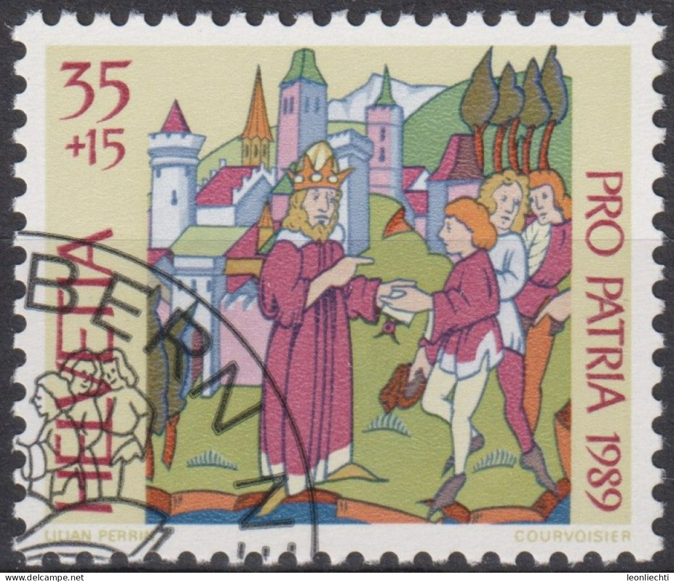 1989 Schweiz Pro Patria, Bilderchronik, Tschachtlan-Chronik 1470 ⵙ Zum:CH B223, Mi:CH 1393, Yt: CH 1319 - Used Stamps