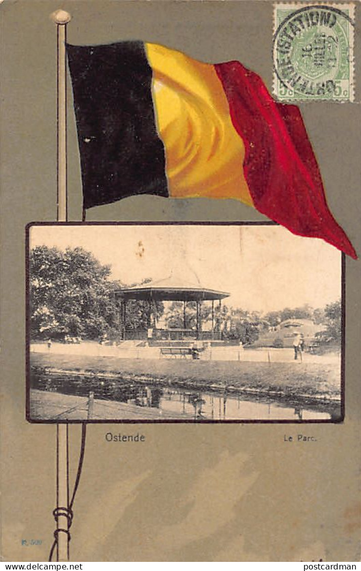 OOSTENDE (W. Vl.) Het Park - Belgische Vlag - Knackstedt & Nather 509 - Oostende