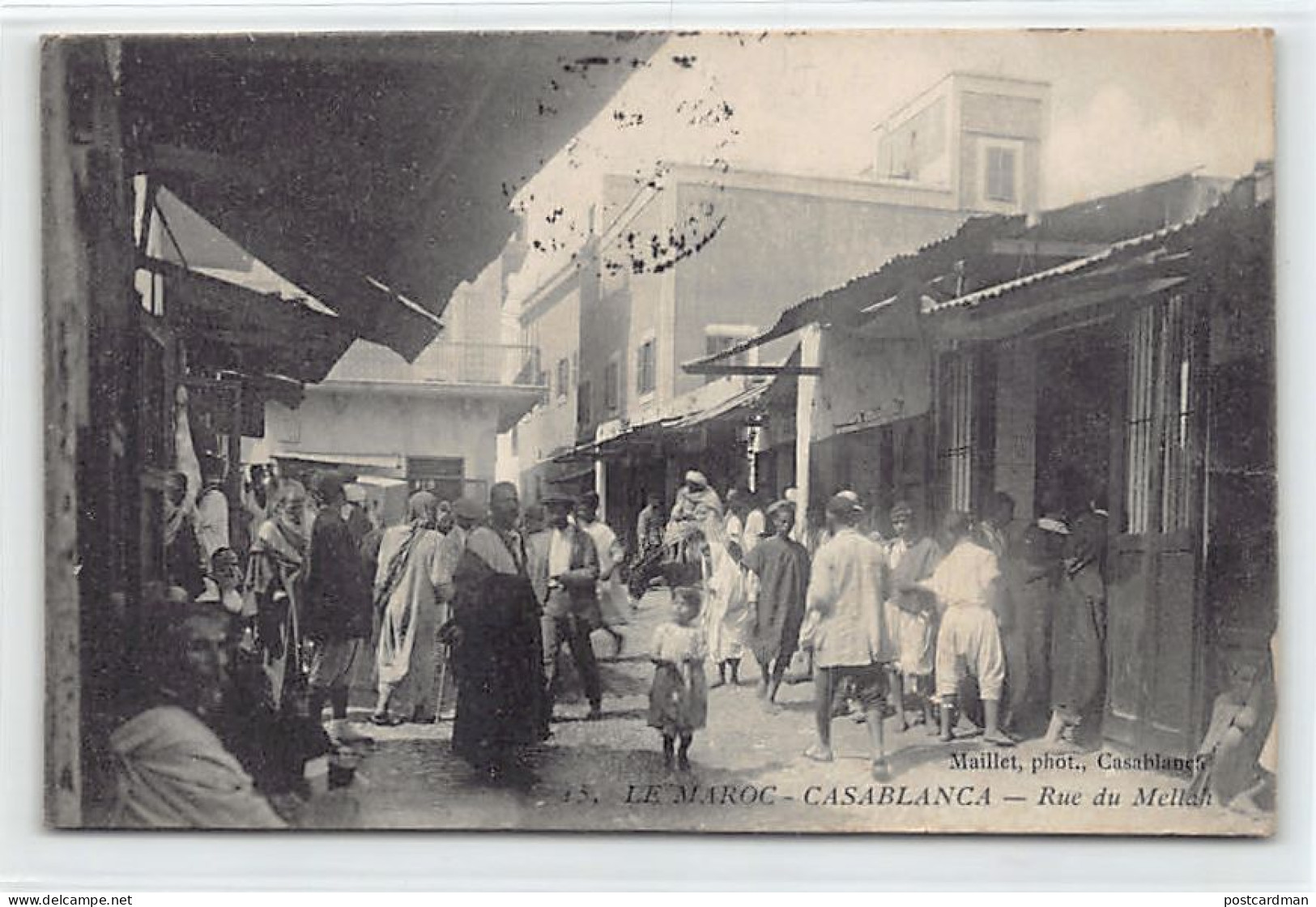 Judaica - MAROC - Casablanca - Rue Du Mellah, Quartier Juif - Ed. Maillet 15 - Judaika