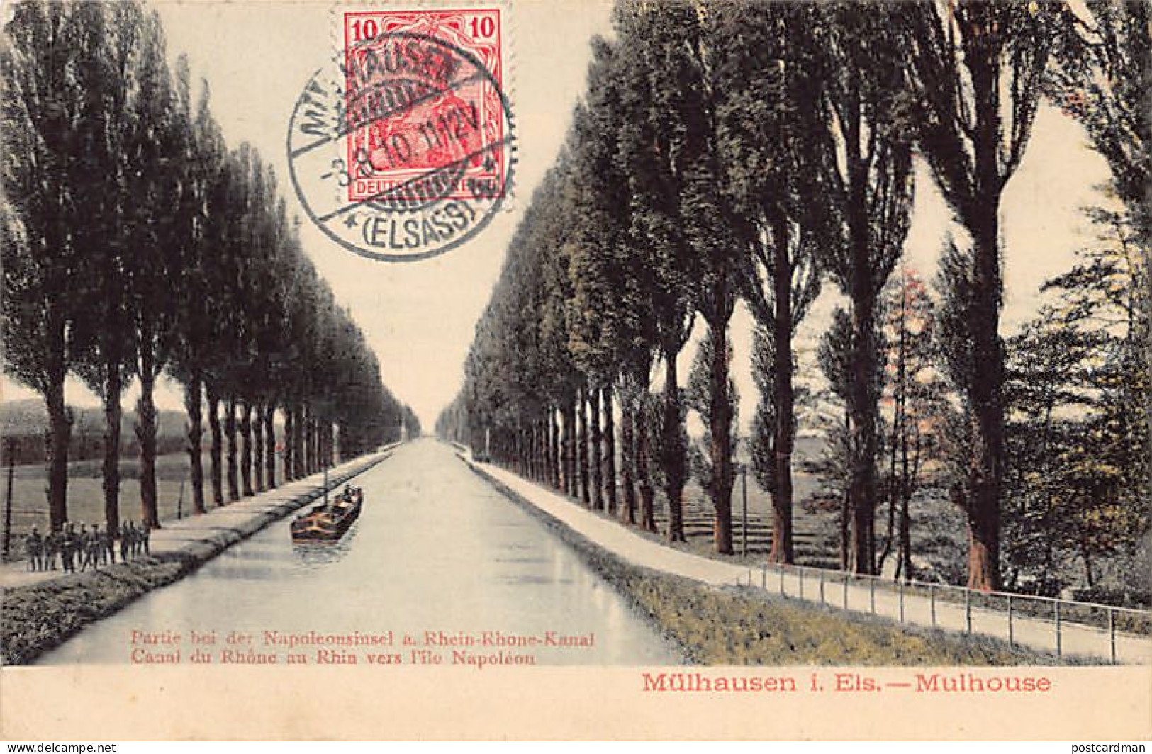 MULHOUSE - Canal Du Rhone Au Rhin Vers L'île Napoléon - Ed. Gebr. Metz - Mulhouse
