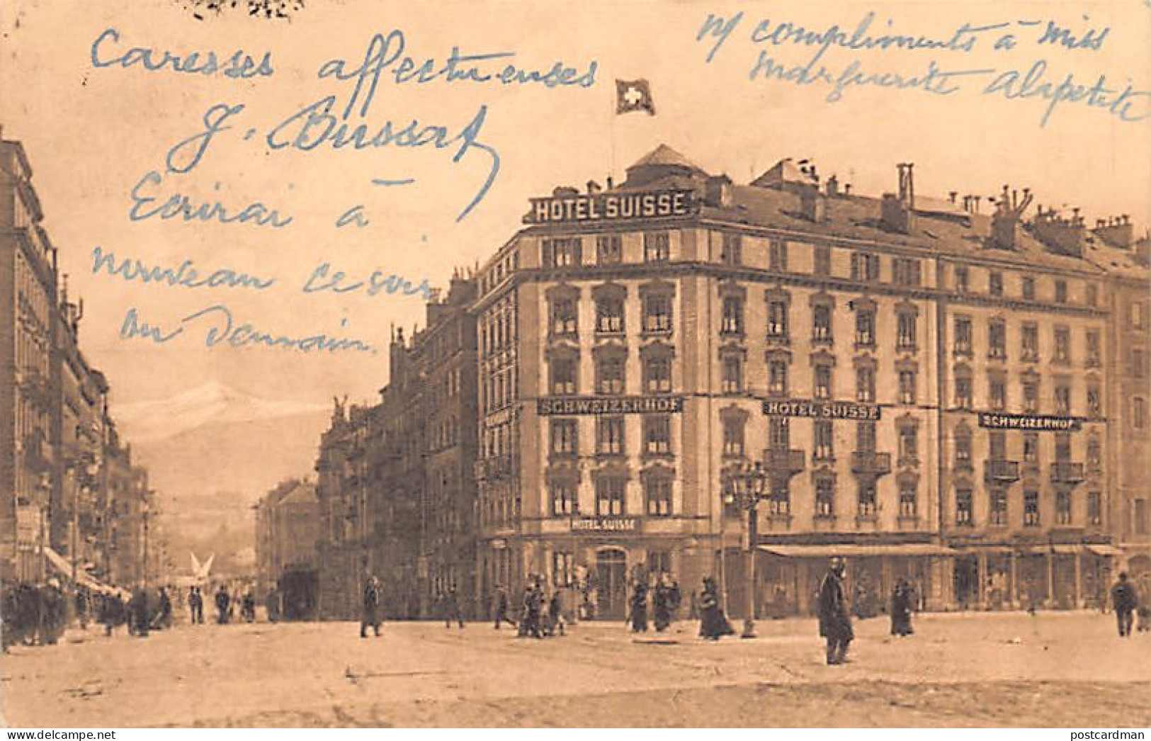 GENÈVE - Hôtel Suisse Schweizerhof - Ed. W. Driestmann  - Genève