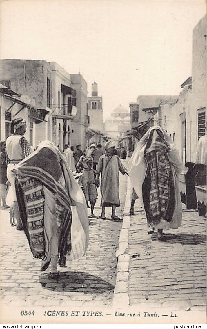Tunisie - Une Rue à Tunis - Femmes Voilées - Ed. LL Lévy 6544 - Tunesien