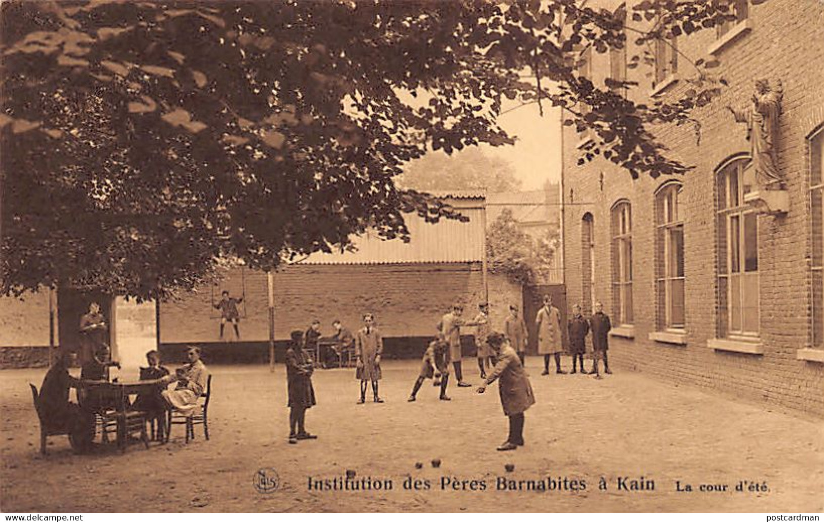 Belgique - KAIN (Hainaut) Institution Des Pères Barnabites - Jeu De Boules - La Cour D'été - Other & Unclassified