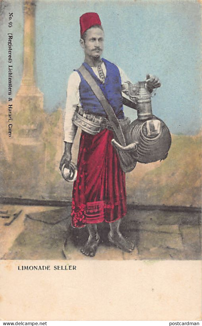 Egypt - Lemonade Seller - Publ. Lichtenstern & Harari 96 Watercolored - Other & Unclassified