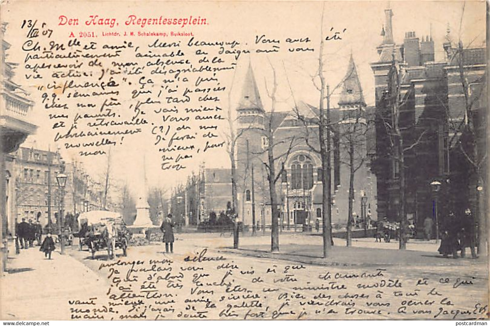 DEN HAAG (ZH) Regentesseplein - Uitg. J. M. Schalekamp 2051 - Den Haag ('s-Gravenhage)