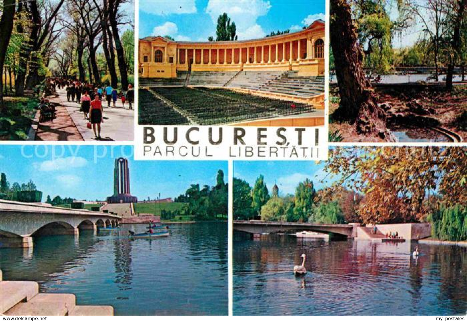 72692992 Bucuresti Parcul Libertatii Park Promenade Bruecke See Schwaene Freilic - Romania