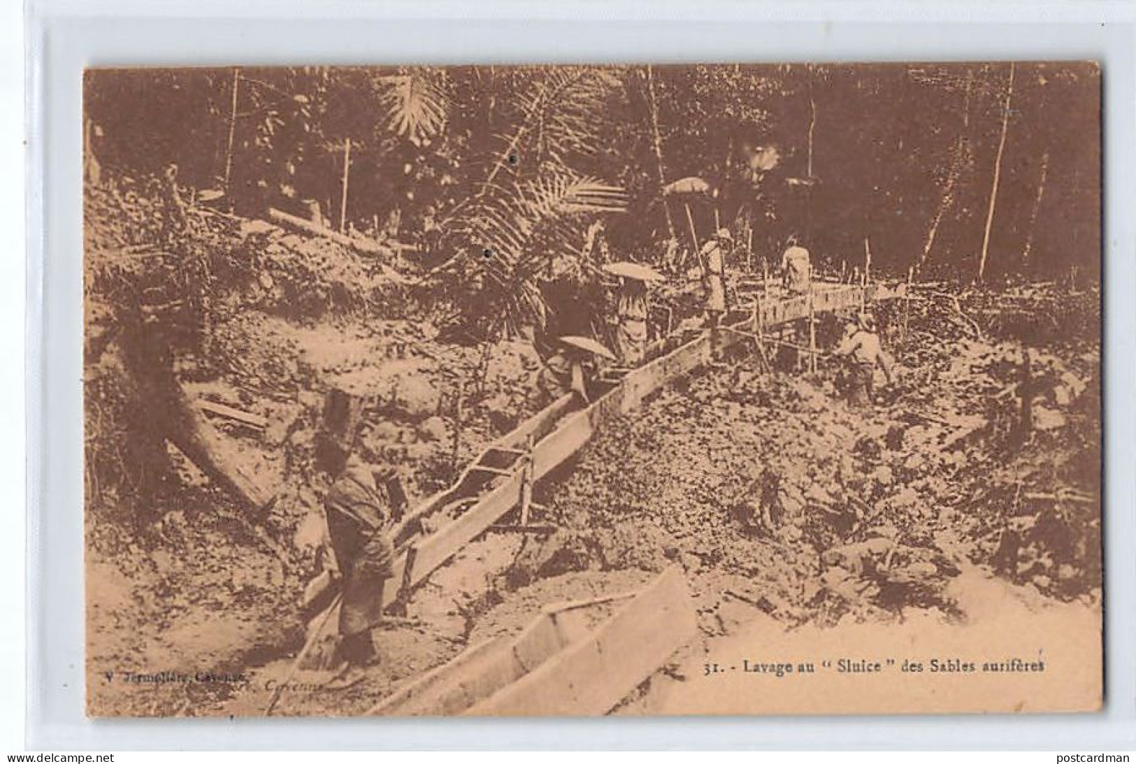 GUYANE - Lavage Au Sluice Des Sables Aurifères - Ed. V. Jermolière 31 - Sonstige & Ohne Zuordnung